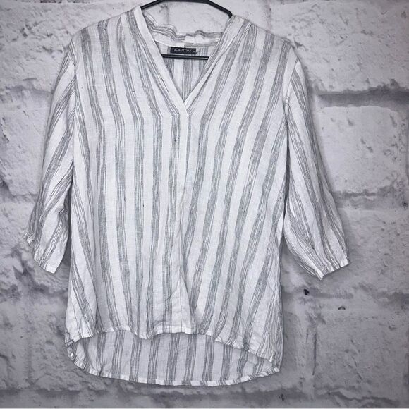 |EUC| APNY Linen Half Sleeve V Neck Tunic - Picture 1 of 6